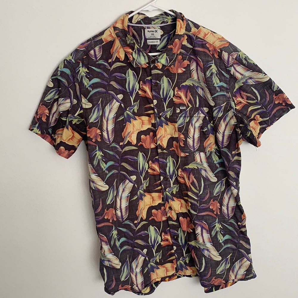 men’s Hurley Hawaiian button up XXL